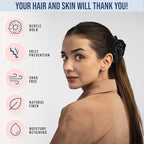 Blissy Silk Scrunchies (3 Pack) - 100% Pure Mulberry Silk - 22 Momme 6A High-Grade Fibers Scrunchie for Straight & Curly Hair - Preventing Breakage, Tangling, & Creasing (Black Skinny)