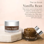 Sara Happ Sweet Clay Mask + Vanilla Bean Sugar Lip Scrub Duo - Exfoliating Lip Treatments, Moisturizers for Dry and Flaky Lips, Vegan (0.47 Oz and 0.5 Oz jars)