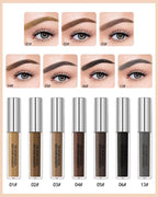 Waterproof Tinted Brow Gel-Long Lasting SmudgeProof Liquid Eyebrow Makeup,Eyebrow Mascara Tinted Brow Glue,Brow Filler Tint,Volumizing Enhance Brow Mascara,With Brow Razor Brush for Women-04Dark Brown