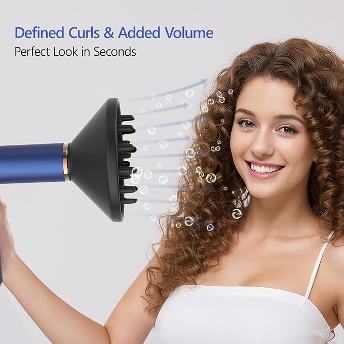 Volumizing Hair Diffuser Magnetic Hair Dryer Diffuser, Curl-Defining Attachment for Frizz-Free Curls Compatible with MIRACOMB BLDC Foldable Hair Dryer