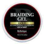 GOLD Braiding Gel Maximum Hold for LOC & Twist - No Flaking, No Whitening, Fast Drying, High Shine, Cool & Refreshing, Long Lasting Hold (10 oz)