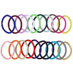 80PCS Hair Elastics, 6MM Colorful Ponytail Holders, 2 Inch in Diameter Elastic Band for Medium to Thick Hair, Curly Hair, Women or Men, 20 Colors (Multicolor)