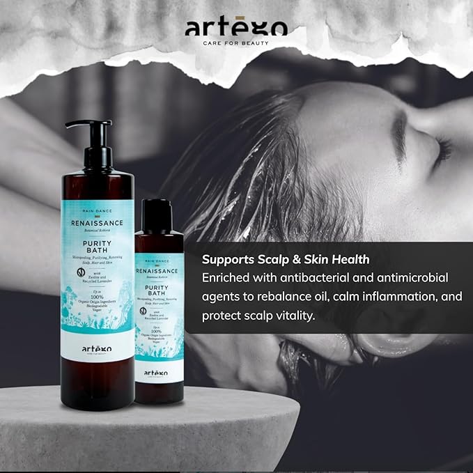 Artègo Rain Dance Renaissance Purity Bath – Scalp & Hair Shampoo (10.2 fl oz)