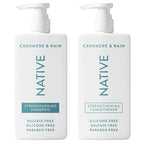 Native Cashmere & Rain Shampoo and Conditioner Contain Naturally Derived Ingredients | All Hair Types, Color & Treated, Fine to Dry Damaged, Sulfate & Dye Free - 2-Pack