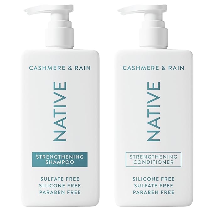 Native Cashmere & Rain Shampoo and Conditioner Contain Naturally Derived Ingredients | All Hair Types, Color & Treated, Fine to Dry Damaged, Sulfate & Dye Free - 2-Pack