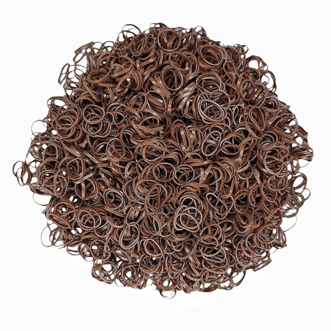 3200 Pcs Elastic Rubber Bands Small Hair Ties Hair Rubber Mini Hair Bands Hair Elastics Tiny Soft Holder Ponytails for Girls (Dark Brown)