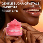 AMOADO Sugar Lip Scrub for Dark Lips – Exfoliating Lip Scrub for Smooth & Soft Lips with Watermelon & Guava, Lip Exfoliator & Moisturizer for Dry, Chapped Lips, Natural Lip Care, 1.2 oz/35g