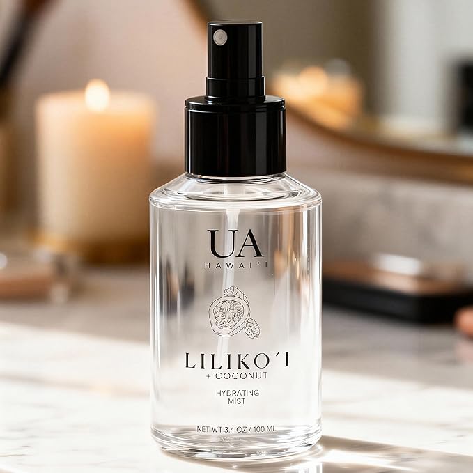 Lilikoi Coconut Body and Hair Mist from Hawaii, Hair Perfume for a Light, Hydrating Refresh, Body Mist for Women and Men, Alcohol-Free, With Moisturizing Hyaluronic Acid & Glycerin, 3.4 oz
