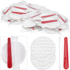 200 Pieces Hotel Vanity Kit Individually Wrapped Hotel Amenities Disposable Travel Size Hotels Hospitality Supplies, Each Includes 2 Cotton Pads 4 Cotton Swabs Nail File for Motels Makeup Toiletries