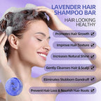 2 Pack Lavender Shampoo Bar,Solid Hair Bar And Conditioner Effect Hair Soap,Organic Shampoo Bars For Hair With All Natural Plant Based Essential Oils,Stocking Stuffers,Gifts for Women