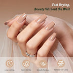 18ml Nude Nail Polish Large Volume Quick Drying Light Pink Nail Polish, Fast Drying and Long Lasting Color Nail Art DIY Home Manicure Gift for Women