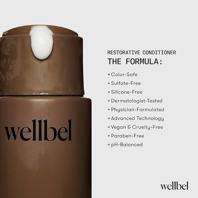 Restorative Conditioner – Lightweight Hydrating Conditioner with Hyaluronic Acid & Peptides – Frizz Control for All Hair Types – Sulfate-Free, Color-Safe (8.45 oz)