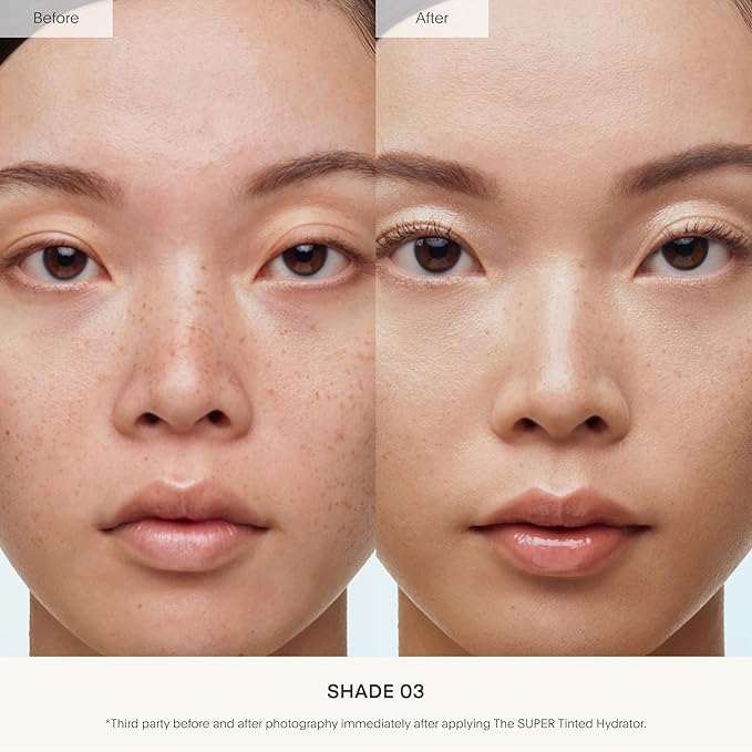 U Beauty The Super Tinted Hydrator Hyaluronic Acid Moisturizing Cream - Mega-Dose Skin Hydrator for Supple, Smooth, and Softer-Looking Skin For Up To 48 Hours - Shade 3-1.0 oz