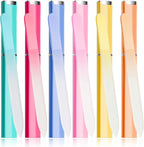 6 Pcs Glass Nail File With Case, Crystal Nail Files for Natural Nails Fingernail Files Set, Double Sided Etched Nail Filer Professional Ceramic Glass File for Travel Gifts Package Fine Grit