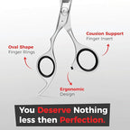 Suvorna Left Handed Hair Scissors Professional for Barbers and Hairdressers - Barber Scissors to Cut Hair - 6" Hair Cutting Scissors - Stainless Steel Hair Shears for Women, Men and Adults