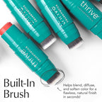 Thrive Causemetics Triple Threat Color Stick: Cream Highlighter Stick with Vitamin E, Evening Primrose Oil, Waterproof Smudge Proof Face Makeup Formula, Joy (Gold Shimmer)