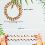 JessLab Spiral Hair Ties for Women, 10-Pack Traceless No-Damage Ponytail Holders, Coils Hair Bands for Girls, Assorted Colors