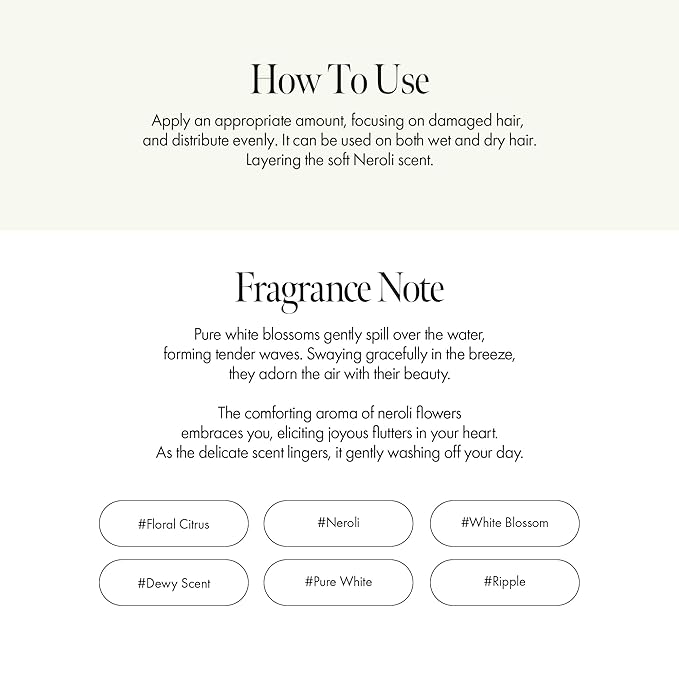 ANILLO Neroli Glow Hair Essence with Bitter Orange Flower Oil & Complex for Soft Shine, Floral Citrus Scent, Paraben-Free (50ml / 1.69 fl. Oz)