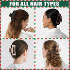 TOCESS 8 Pack Big Hair Claw Clips for Women Large Claw Clip for Thin Thick Curly Hair 90's Strong Hold 4.33 Inch Nonslip Matte Jumbo Hair Clips (8 Pcs)