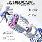 slopehill Hair Dryer - Professional Ionic Hairdryer, High-Speed Blow Dryer for Fast Drying, Home & Salon & Travel, Low Noise, Lightweight Compact Ceramic Blowdryer