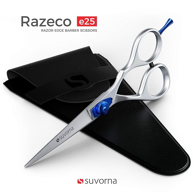 Suvorna 5.5 inch Barber Scissors | hair shears professional | haircutting scissors for adults | Hair Scissors Women & Men | Hairdresser Scissors | Hair Scissors Professional | Haircut Scissors.