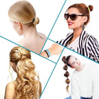 120PCS DWKFEOQ Hair Ties for Women Girls, Elastic Ponytail Holders, Cotton Seamless Hair Bands, No Damage for Thick Hair, 1.8 Inch in Diameter (12 colors)