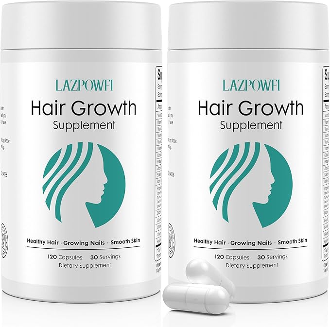 Hair Growth Products, Biotin 10000mcg, 30-in-1 with Vitamin A, B3, C, D, E, Calcium, Hair Growth Supplement, Supports Hair & Nails Natural Growth Vitamins, for Women & Men - 60 Servings