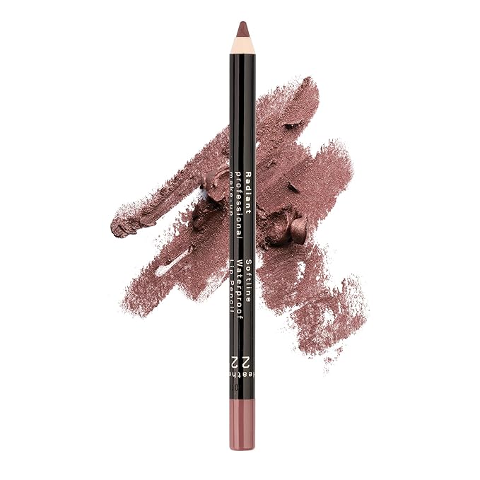 Radiant Professional Waterproof Lip Liner Pencil - Long Lasting Lip Liner for Defined Lips - Soft & Creamy Lipliner with Vitamin E - 1.20 gr, (22 HEATHER)