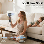 Hair Dryer,160000 RPM Ionic Hair Drye,Portable Lightweight Blow Dryer with 500 Million Negative Ions, High-Speed Hair Dryer with Magnetic Diffuser & Nozzle for Home and Travel