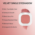 Erinde Dusty Rose Single Eyeshadow Palette, Matte Shimmer Cream Eye Shadow for Women, Blendable Long-Lasting Waterproof Eye Makeup Palette, High Pigment Powder Sombra De Ojos, 06 Blush Pink