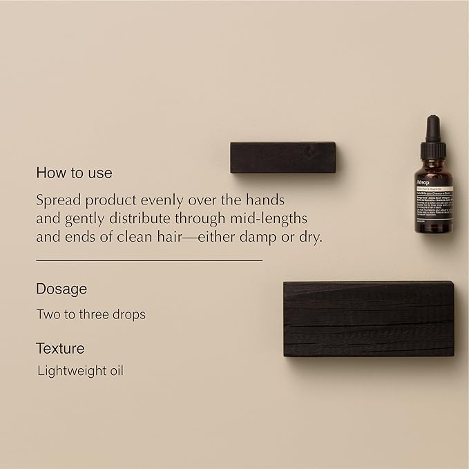 Aesop Shine Hair and Beard Oil | Moisture-Rich, Silicone-Free Oil for Full Beards and Hair | Softens Coarse Texture | No Greasy Buildup | Earthy Citrus Scent | 0.8 oz / 25 mL