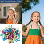 Mini Small Hair Ties All Hair Types Seamless Hair Ponies Elastics Ponytail Holders Hair Scrunchies Hair Accessories Baby Girls Kid Children 200 pcs