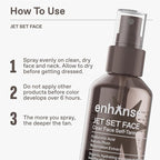 Jet Set Face Clear Self Tanner Spray for Men, Hyaluronic Acid, Hydrating Watermelon Extract, Mess & Streak Free, Anti Orange Tanning Water, 3.4 Fl Oz