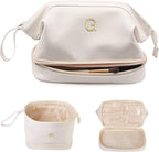 Bachelorette Gifts, Large Makeup Bags, Personalized Double Layer Cosmetic Bag Teen Girl Gifts, Travel Toiletry Bag Wedding Gifts, Bridesmaid Gifts for Her College Dorm Essentials for Girls