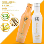 GK Hair Shield Shampoo and Conditioner – UV/UVA Protection for Color-Treated Hair – Hydrates, Prevents Fading and Split Ends – Anti-Frizz Formula for Softer, Stronger Hair