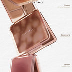 JUDYDOLL Highlight & Contour Palette, All-in-One Matte Highlighter Contour Compact, Blendable Face Makeup for Beginners, for All Skin Tones, Stocking Stuffers (04 Blush Shadow Palette)