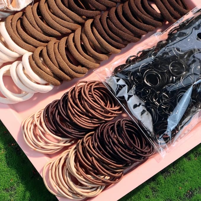 YANRONG 1159PCS Hair Accessories for Woman Set Seamless Ponytail Holders Variety Hair Scrunchies Hair Bands Scrunchy Hair Ties For Thick and Curly (1159PCS (brown))