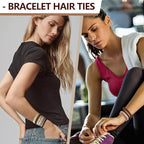 Pony tails hair ties for thick or thin hair, no damage,black,white strong bands for women or girl, Boho 40pcs,elastics hairtyes hair tie bracelets for Mother's Day,Valentine's Day,Christmas gifts.