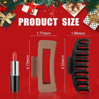 TOCESS 8 Pack Neutral Big Hair Claw Clips for Women Large Claw Clip for Thin Thick Curly Hair 90's Strong Hold 4.33 Inch Nonslip Matte Hair Clips