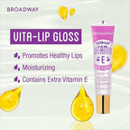 Ruby Kisses Broadway Vita-Lip Clear Lip Gloss (Vitamin E 6 Pack), Ultra-Hydrating & Soothing Formula with Multi-Vitamin Oils, High-Shine Non-Sticky Finish, Healing Lip Balm for Healthy Lips