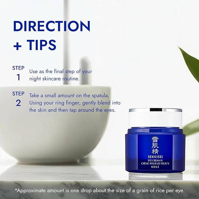 SEKKISEI Eye Cream, Ceramide and Collagen Boosting Moisturizing Cream, 0.07 Ounce