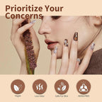 CANNI 6Pcs 9ml Hema-Free Nude Brown Fall Gel Nail Polish Set- Dark Brown Fall Colors Gel Polish Kit DIY at Home Salon Christmas New Year's Gifts for Girls