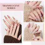 CANNI 6 Colors 9 Ml Jelly Nude Pink Gel Nail Polish Set- Neutral Transparent Pink Colors Sheer Gel Polish Kit, Soak Off LED Nail Gel Manicure Kit DIY at Home Salon Gifts