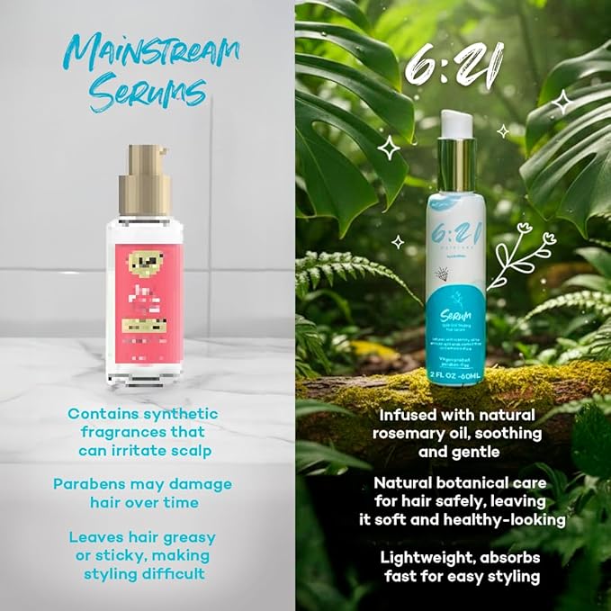 621 by Kika Nieto Rosemary Hair Growth Oil Serum for Thinning and Damage Hair, Frizz and Split End Repair Treatment for All Hair Types, 2oz