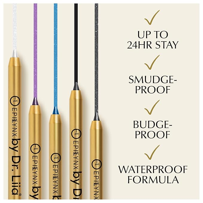 EPILYNX Eyeliner Pencil - Long Lasting Smudge Proof & Waterproof Eyeliner Pencil - Eye Liner Pencils - Hypoallergenic, Vegan, Gluten-Free Eye Pencil - Royal Blue Shimmer, 1.2ml