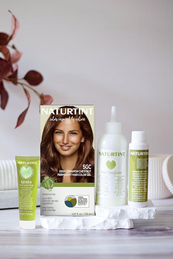 Naturtint 5GC Deep Cinnamon Chestnut Permanent Hair Color (Pack of 1), Ammonia Free, Vegan, Cruelty Free, up to 100% Gray Coverage, Long Lasting Results (Packaging may vary)