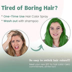 Green Hair Spray Temporary, Hair Color Spray 1-Day Hair Dye Colored for Kids Women Men Joker, Hair Wax Color Washable, Hair Paint Halloween Fast-Drying 4.06 Fl Oz