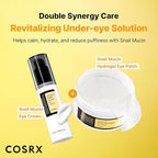 COSRX Advanced Snail Hydrogel Eye Patch (60pc), Gel Serum Mask, Puffy Undereye Treament, Fine Lines, Refresh, Hydrate, Korean Skin Care, Stocking Stuffers for Women