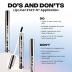Sacheu Lip Liner STAY-N Peel Off Lip Stain — Long Lasting Waterproof Lip Tint with Hyaluronic Acid & Vitamin E — Transfer Proof Matte Finish, Vegan & Cruelty-Free (SINamon)
