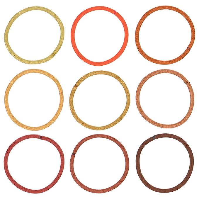 Expressions 216-Piece Elastics Value Pack: 4mm Earth Tones/Neutral Colors Hair Ties, No Metal Ponytail Holders for All Hair Types Including Thick and Curly